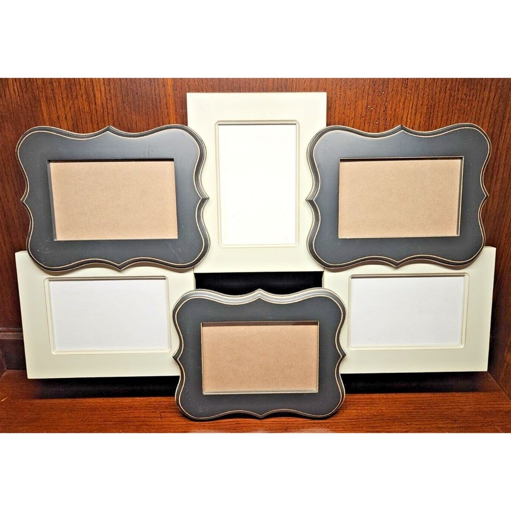 New Charming Rustic Style Collage Frame w/ 6 Photo Openings 16" x 23"